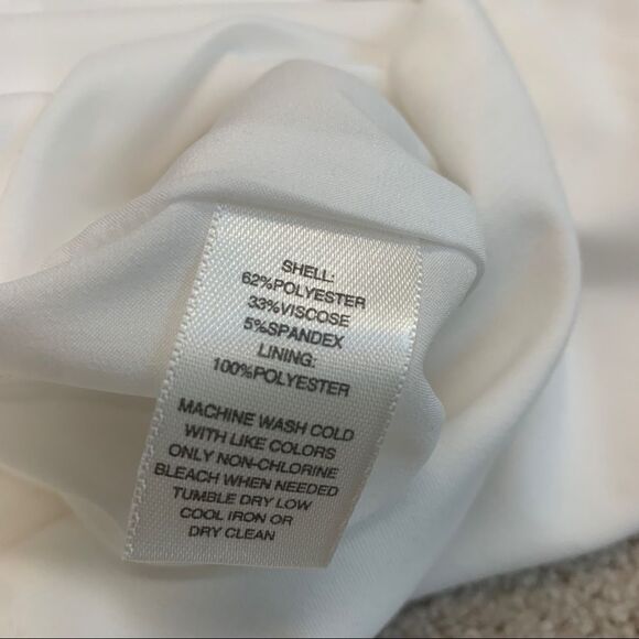 Whbm white pencil skirt Sz 6 belt loops - Picture 6 of 10